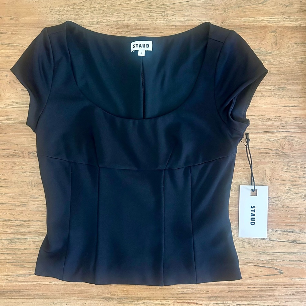 STAUD Women's Elegant Black Blouse